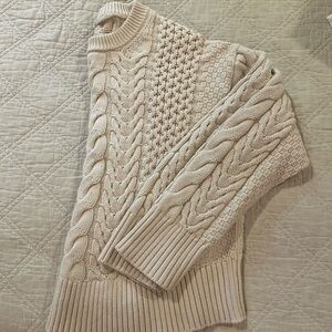 Everlane Cream Cable Knit Sweater